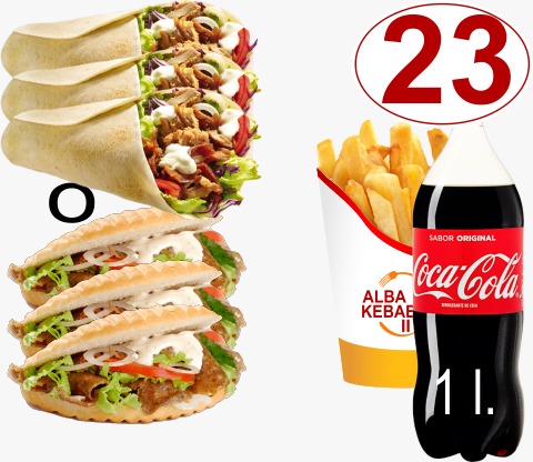 Menu 4 Rollos o Pita