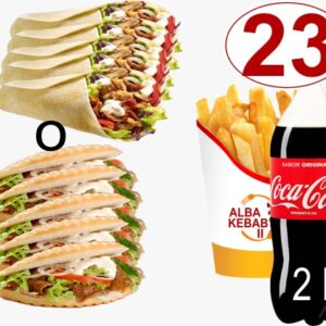 Menu 5 Rollos o Pita