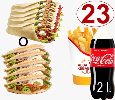 Menu 5 Rollos o Pita